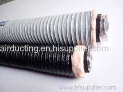 Thermal insulation and accoustic flexible spiraL air duct with helix wire