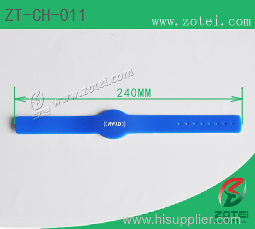 Concave-convex Button RFID Silicone Wristband ( Product model:ZT-CH-011)