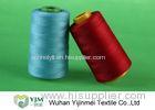 Household Industrial Polyester Sewing Thread Full Dull With Dyed / Raw White Color