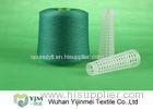 100% Polyester Dyed Polyester Yarn Ring Spun / TFO Yarn With Plastic Core Knotless