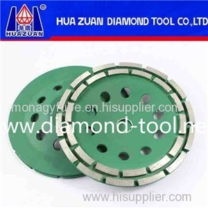 Diamond Double Row Cup Wheel For Stone Concrete Polishing