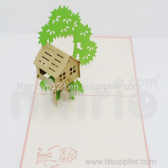 Tree house Pop Up Card Handmade Greeting Card