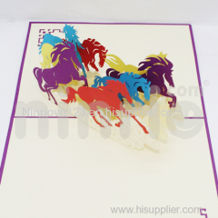 Eight house Pop Up Card Handmade Greeting Card
