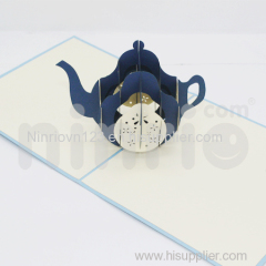 Teapot Pop Up Card Handmade Greeting Card