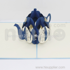 Teapot Pop Up Card Handmade Greeting Card