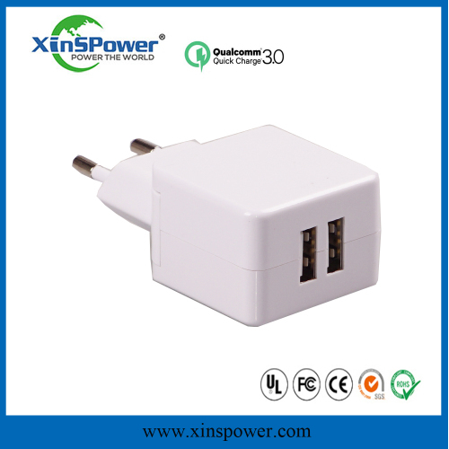 SHENZHEN Xinspower 5V 2.1A 2 USB Ports Multifunctional Easy carry usb charger