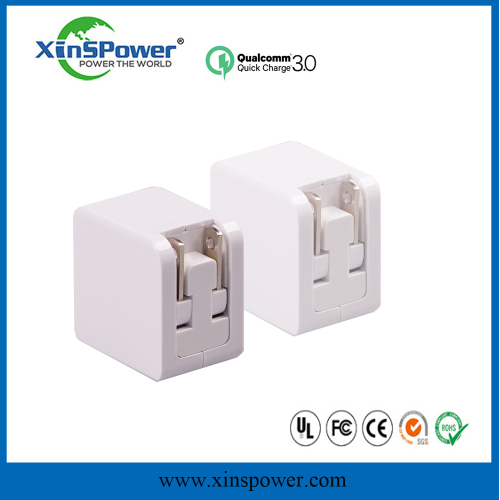 SHENZHEN Xinspower 5V 2.1A 2 USB PortsUS Plug Multifunctional Easy carry usb charger