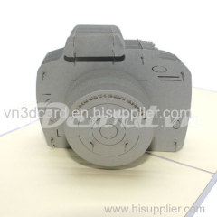 Digital camera-3d card-handmade card-pop up card-birthday card-greeting card-laser cut-paper cutting