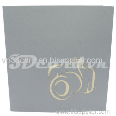 Digital camera-3d card-handmade card-pop up card-birthday card-greeting card-laser cut-paper cutting