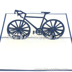 Racing bike-3d card-birthday card-handmade card-pop up card-laser cut-paper cutting