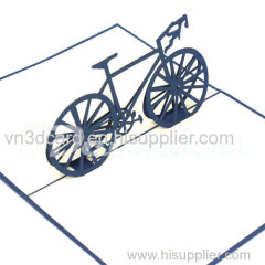 Racing bike-3d card-birthday card-handmade card-pop up card-laser cut-paper cutting