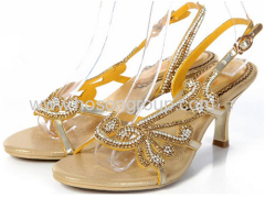 Open toe rhinestone high heel women sandals