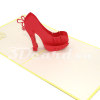 High heel-3d card-handmade card-pop up card-birthday card-greeting card-laser cut-paper cutting