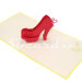 High heel-3d card-handmade card-pop up card-birthday card-greeting card-laser cut-paper cutting