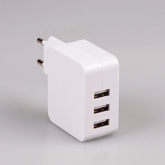 Xinspower WHITE 5V 4.8A 3 USB Port Multifunctional Cheap USB Charger