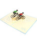 Cyclist-Pop up card-3d card-birthday card-handmade card-greeting card-laser cut-paper cutting