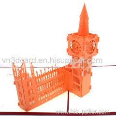 Big Ben 3-3d card-handmade card-laser cut-famous building card-pop up card-birthday card-laser cut-paper cutting