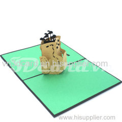 Golf Bag-3d card-pop up card-handmade card-birthday card-laser cut-paper cutting-greeting card-sport card