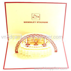 Wembley Stadium-pop up card-handmade card-birthday card-stadium card-3d card-laser cut-paper cutting