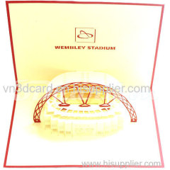 Wembley Stadium-pop up card-handmade card-birthday card-stadium card-3d card-laser cut-paper cutting