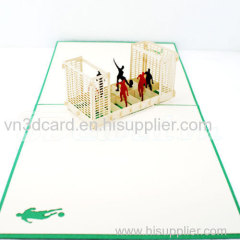 Football Match-sport card-3d card-handmade card-birthday card-pop up card-laser cut-paper cutting