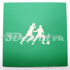 Football Match-sport card-3d card-handmade card-birthday card-pop up card-laser cut-paper cutting