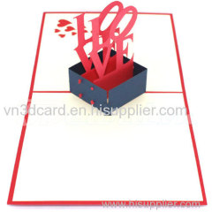 Love 3-love card-3d card-handmade card-valentine card-pop up card-birthday card-laser cut-paper cutting