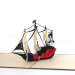 Pirate Ship-3d card-pop up card-handmade card-birthday card-greeting card-laser cut-paper cutting