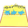 Minion-3d card-handmade card-pop up card-birthday card-laser cut-paper cutting