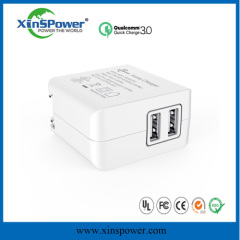 SHENZHEN XINSPOWER multifuncational 5V 4.8A 2USB Ports us Plug USB charger