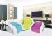 Amazing Colored Inflatable Sofa Chair Flocking PVC Material 74X74X64 cm