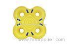 4 Peoples Inflatable Beach / Swimming Pool Tubes Yellow PVC Material For Outdoor Leisure Sport