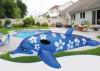 Baby Floater PVC Blue Large Inflatable Dolphin Pool Toy For Outdoor Swimming