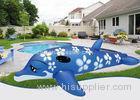 Baby Floater PVC Blue Large Inflatable Dolphin Pool Toy For Outdoor Swimming