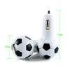 Cell Phone 1.5A Single USB Car Charger White-Black Color Special Football Shaped