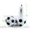 Cell Phone 1.5A Single USB Car Charger White-Black Color Special Football Shaped