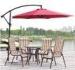 Durable 3M Metal Iron 10 FT Patio Umbrella Garden Banana Parasol With Marble Base