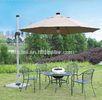 Aluminum 150cm Double Patio Umbrella Outside Backyard Automatic Remote Control Parasol