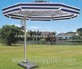 Side Pole Striped Double Patio Umbrella Colorful Beach Parasol For Shopping Street / Villa