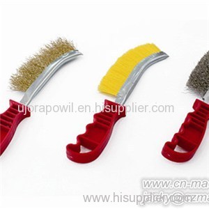 Brass Bristle Plastic Handle Wire Brush