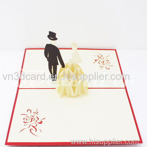 Luxurious Wedding-wedding card-wedding invitation-handmade card-3d card-pop up card-laser cut-paper cutting