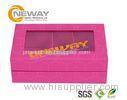 Full Color B Flute Corrugated Flower Paper Box With Clear Pvc Window