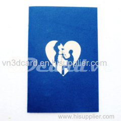 Propose-love card-valentine card-3d card-handmade card-pop up card-laser cut-paper cutting-birthday card