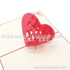 Sweet heart-love card-valentine card-3d card-pop up card-handmade card-greeting card-laser cut-paper cutting