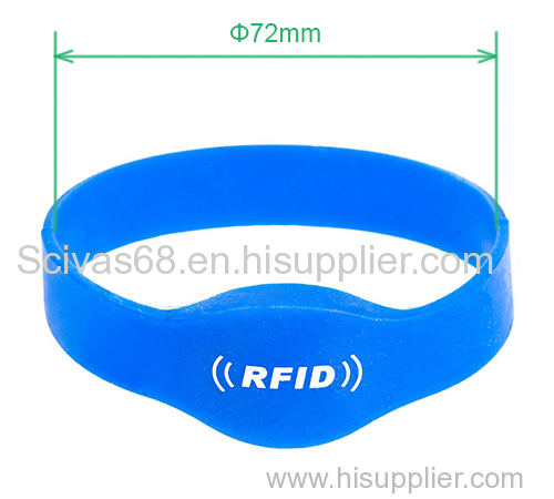 RFID oval silicone wristband