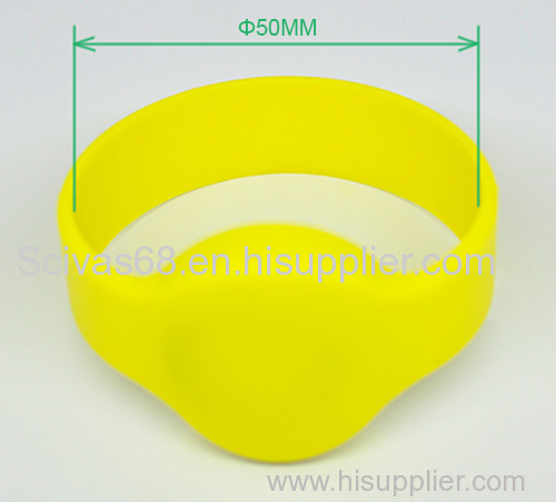 RFID round silicone wristband