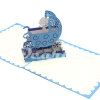 Children Trolley 4-3d card-pop up card-handmade card-birthday card-greeting card-congratulation card-laser cut