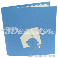 Children Trolley 4-3d card-pop up card-handmade card-birthday card-greeting card-congratulation card-laser cut