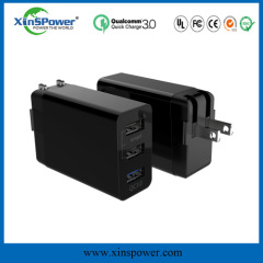 shenzhen xinspower 5V 2.4A Qualcomm HOT SALE functional 3 Ports US plug Charger