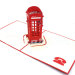 Public Telephone-3d card-handmade card-pop up card-birthday card-greeting card-laser cut-paper cutting